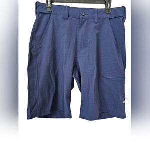 Huk Men's Performance Fishing Shorts Navy Blue Size Med